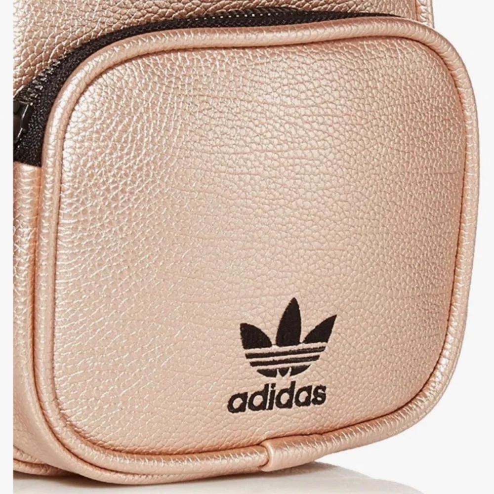 Adidas | Rose Gold Mini Pebbled Faux Leather Backpack